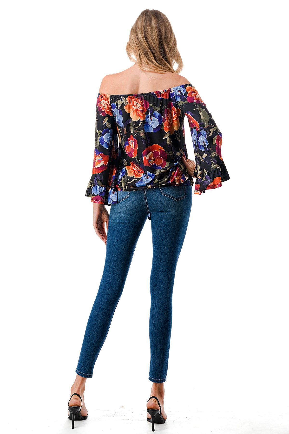HARRIET OFF SHOULDER TOP (FALL FLOWER)- VT2509