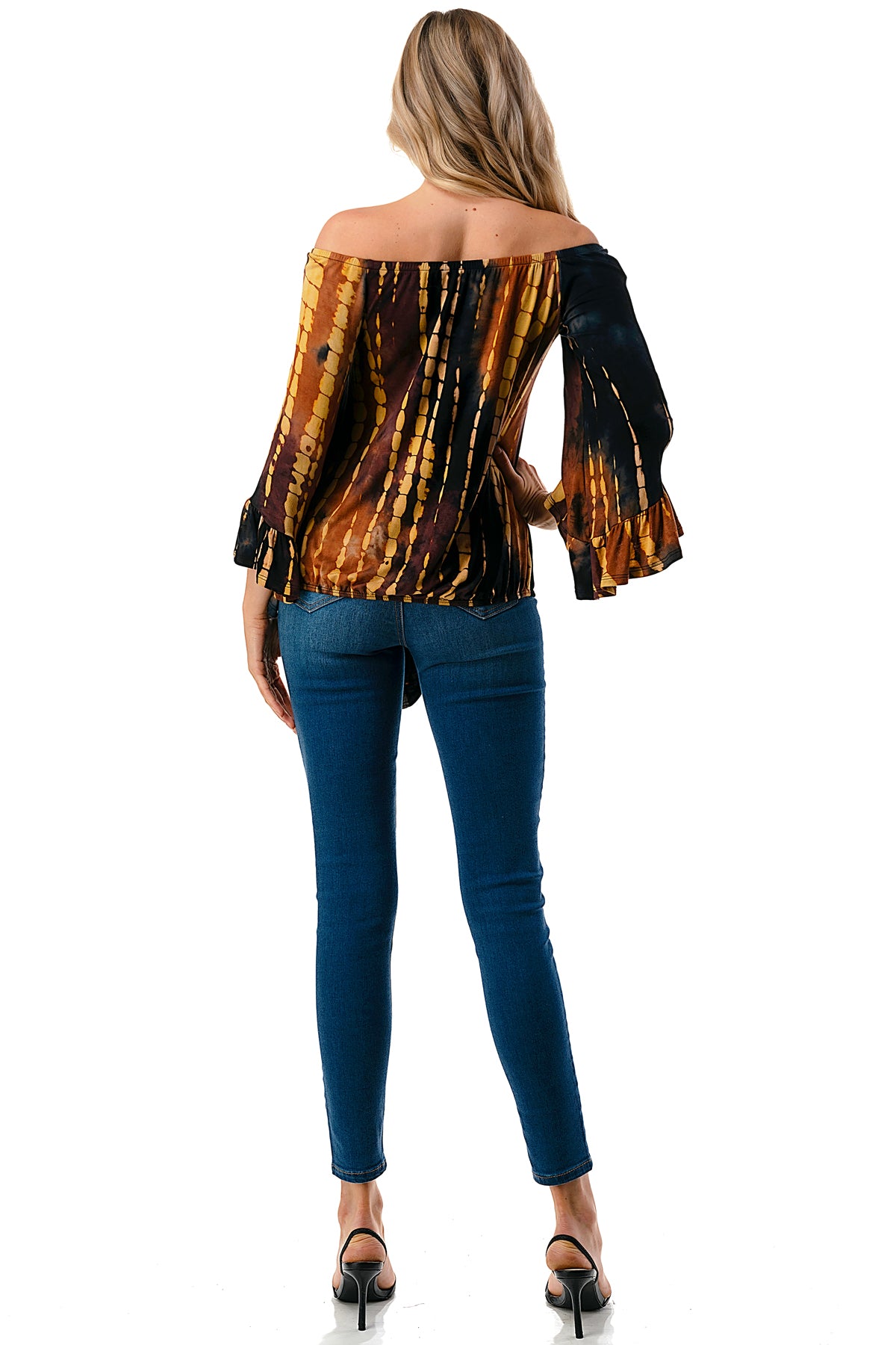 HARRIET OFF SHOULDER TOP (RUST BAMBOO)- VT2509