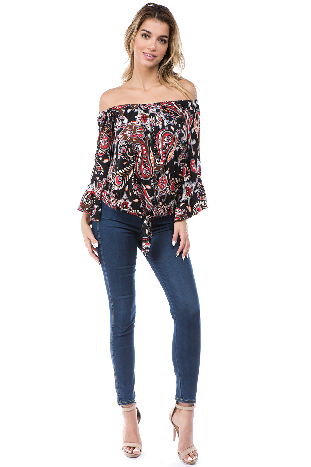 HARRIET OFF SHOULDER TOP (ROCCO)- VT2509