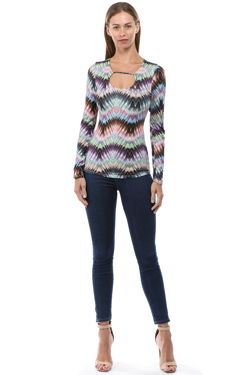 ROSALIE FRONT STRAP TOP (TIE DYE)-VT2591P