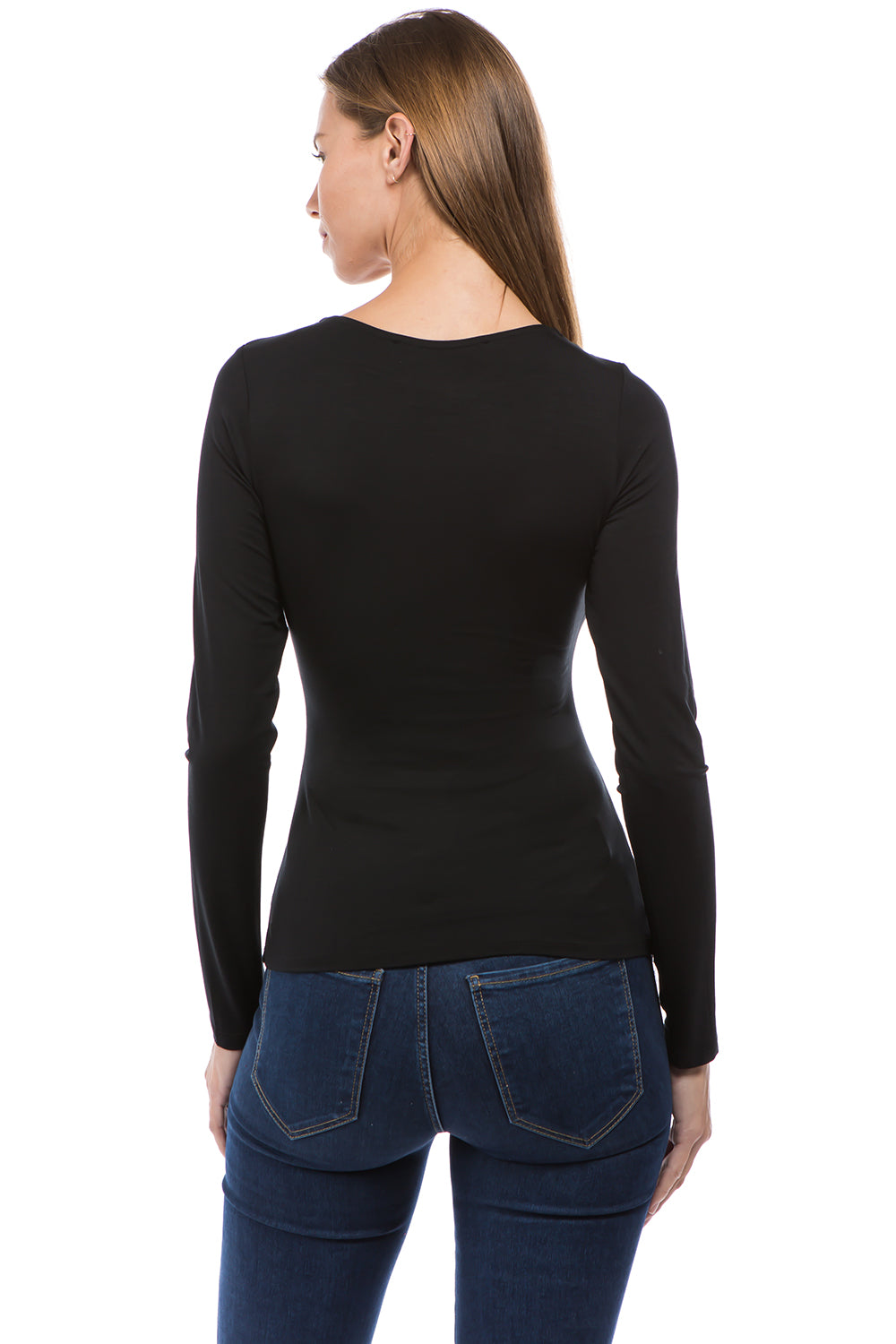 ROSALIE DOUBLE CROSS TOP (BLACK)-VT2592