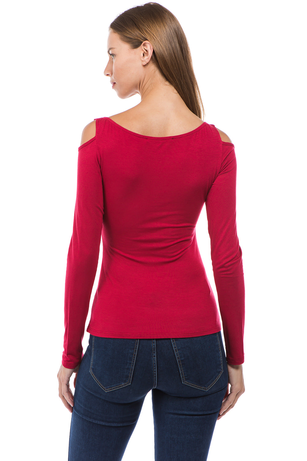 ROSALIE OFF SHOULDER TOP (BURGUNDY)-VT2594