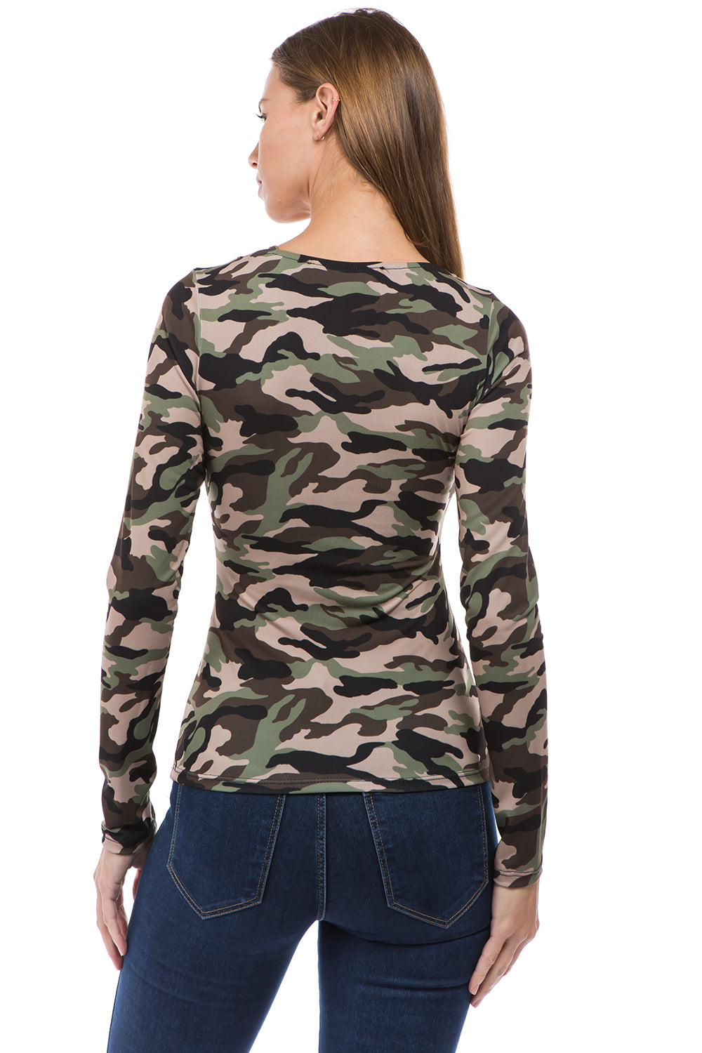 ROCIO W NECK TOP (CAMO)-VT2597-CAMO