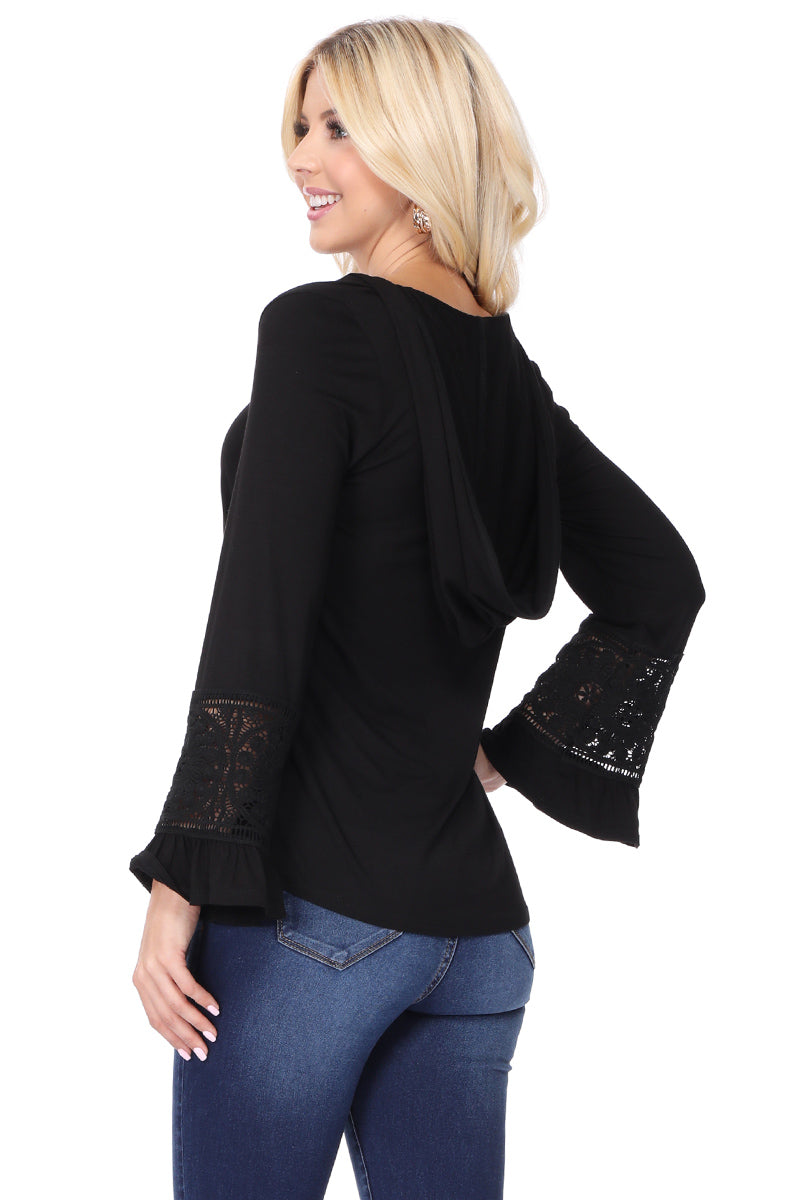ELSIE HDDIE TOP (BLACK)-VT2631