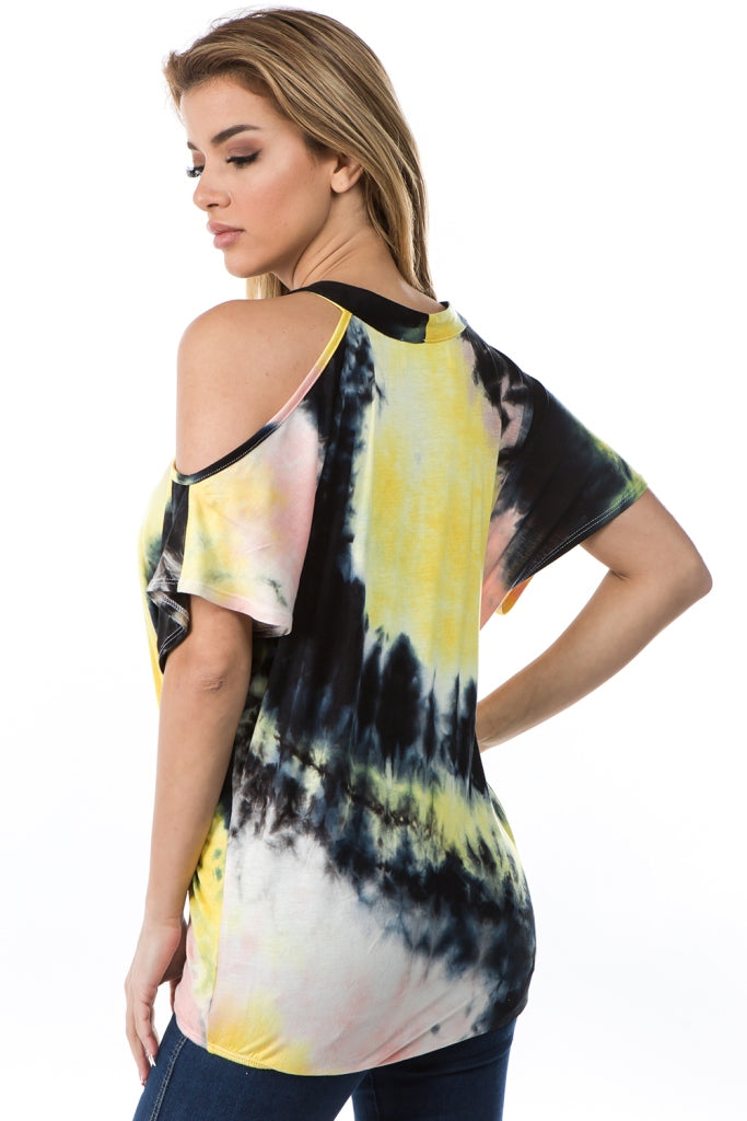 CALLA FRONT TIE TOP (GYPSY TIE DYE)- VT2668T