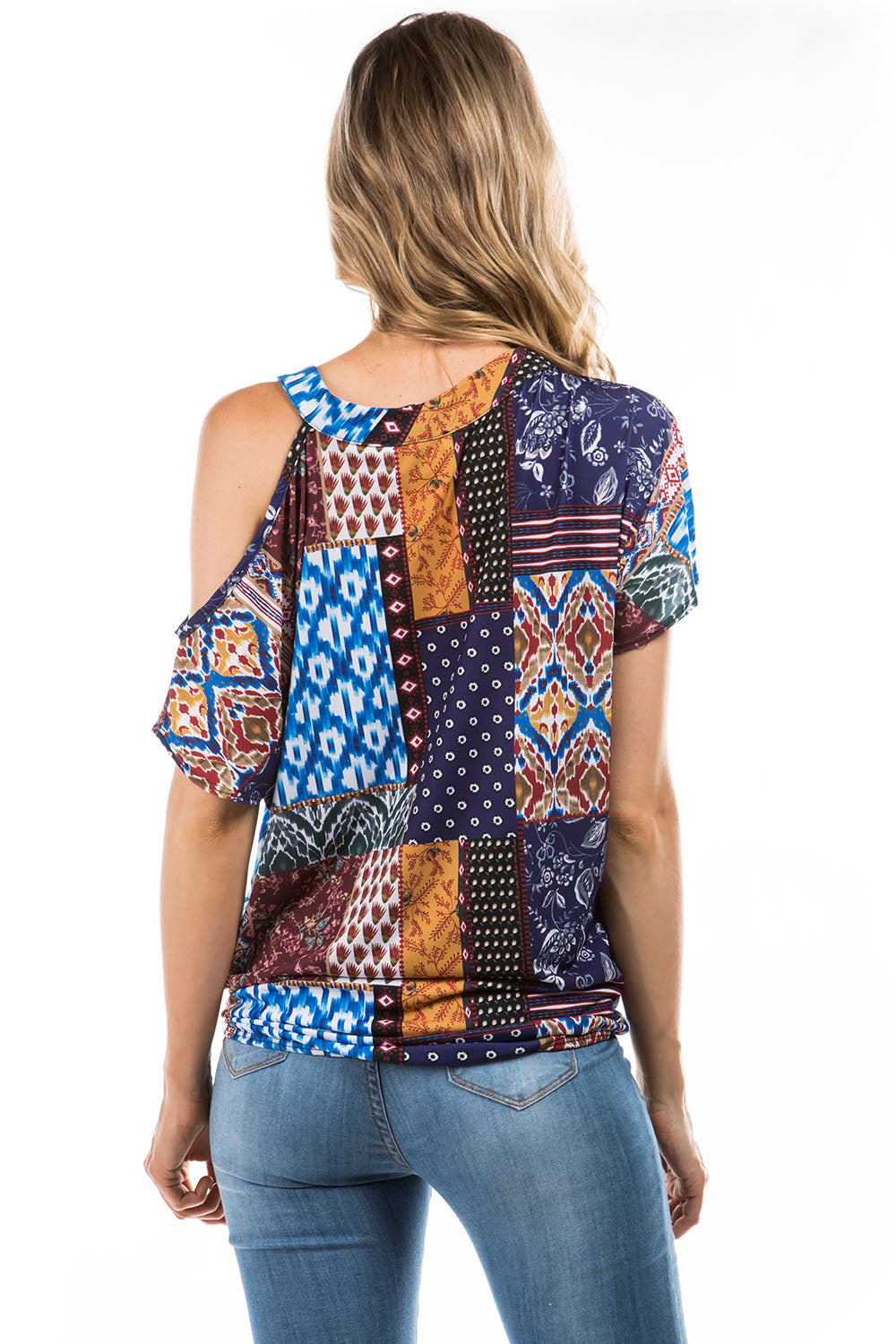 CALLA FRONT TIE TOP (MULTI BOHEMIAN)- VT2668