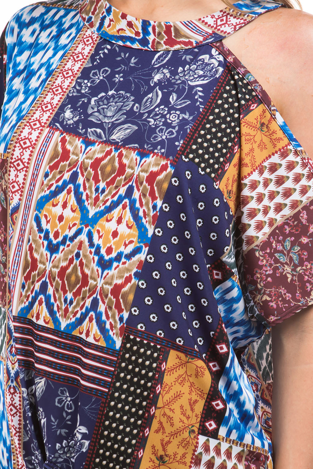 CALLA FRONT TIE TOP (MULTI BOHEMIAN)- VT2668