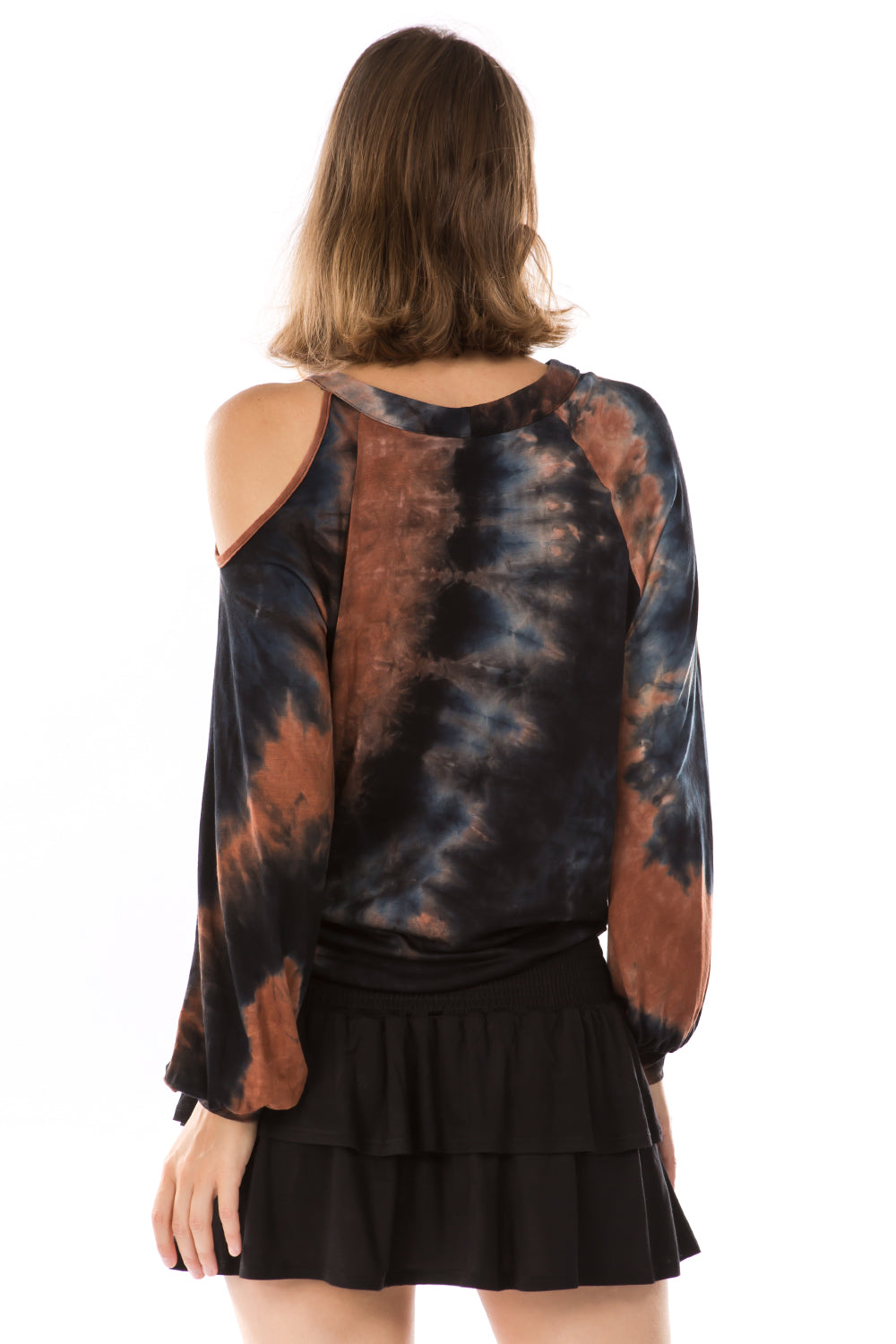 ALYSSA TOP (NEW BROWN TIE DYE)-VT2748