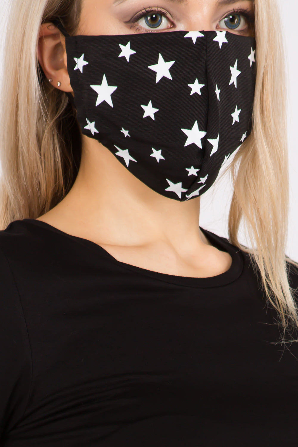 CORA FRONT TIE SHORT SLEEVE TOP (BLACK)- VT2755