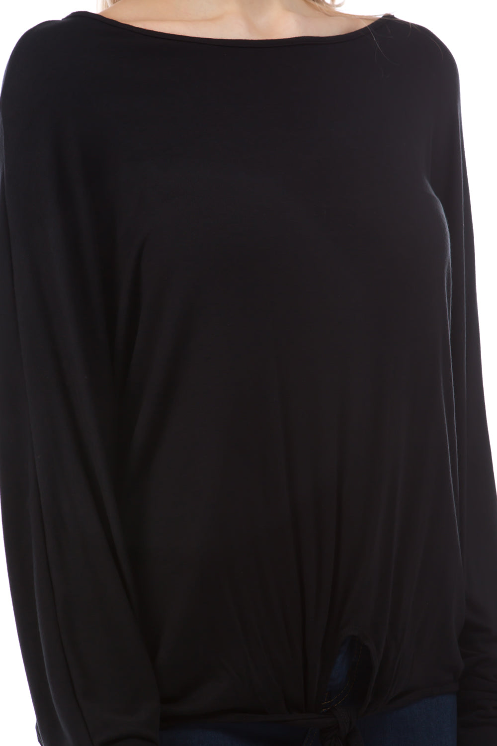 NORA WING SLEEVE TOP (BLACK)-VT2829