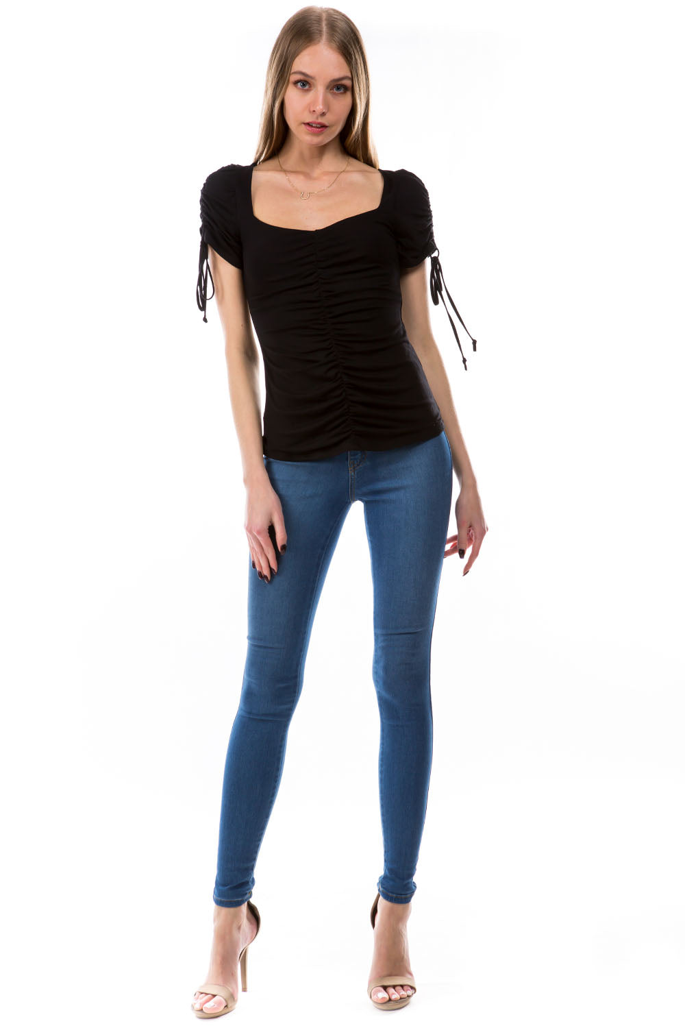 STELLA SLEEVE TID TOP (BLACK)- VT2912