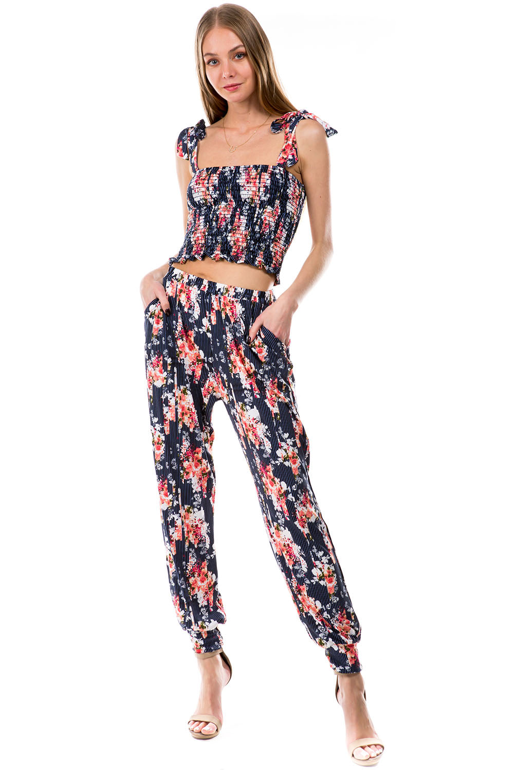 STELLA TUBE WITH STRAP TOP (FLORAL PRINT)- VT2914