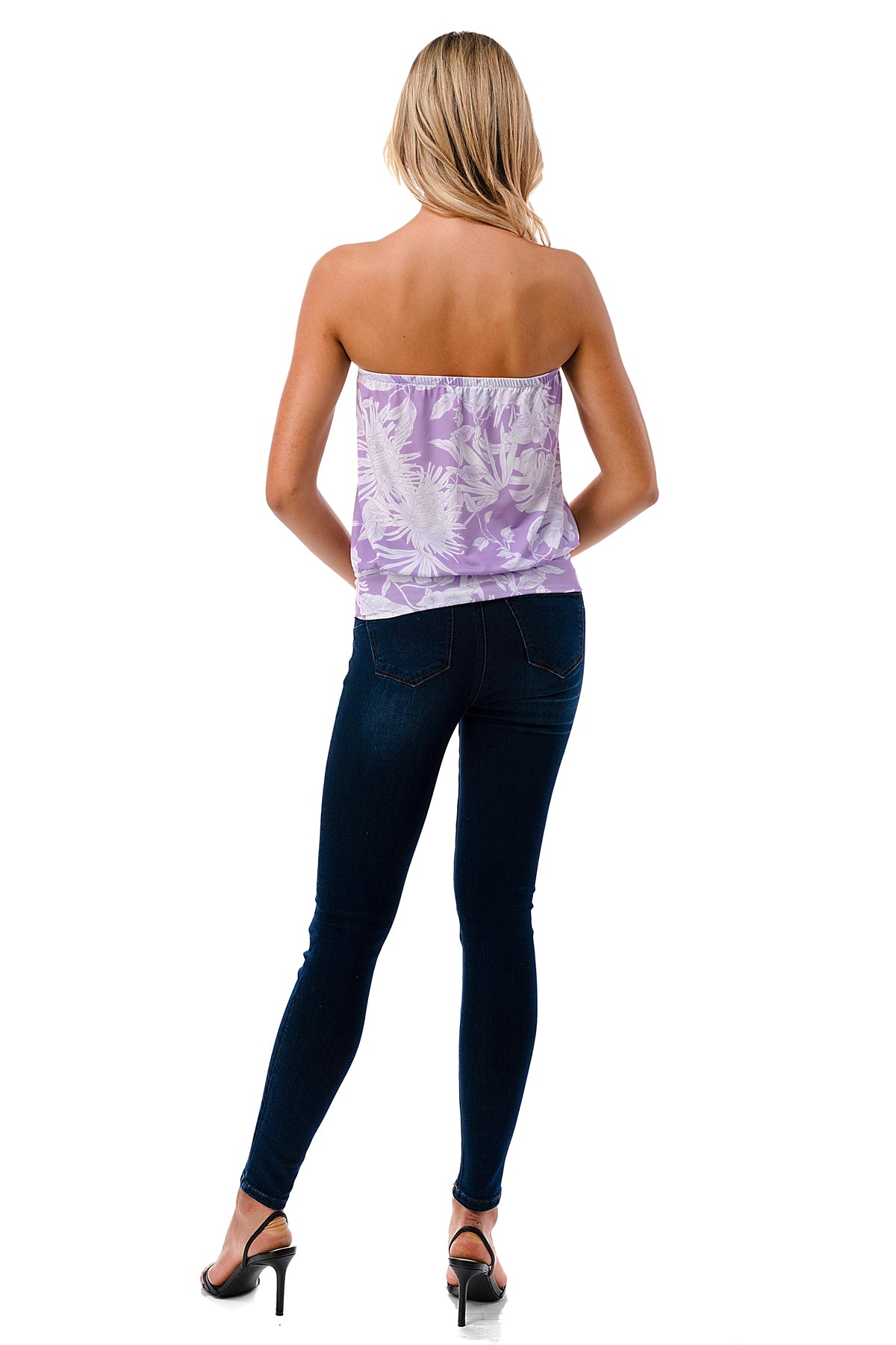 SASKIA TUBE TOP (LAVENDA FLORAL)- VT2924