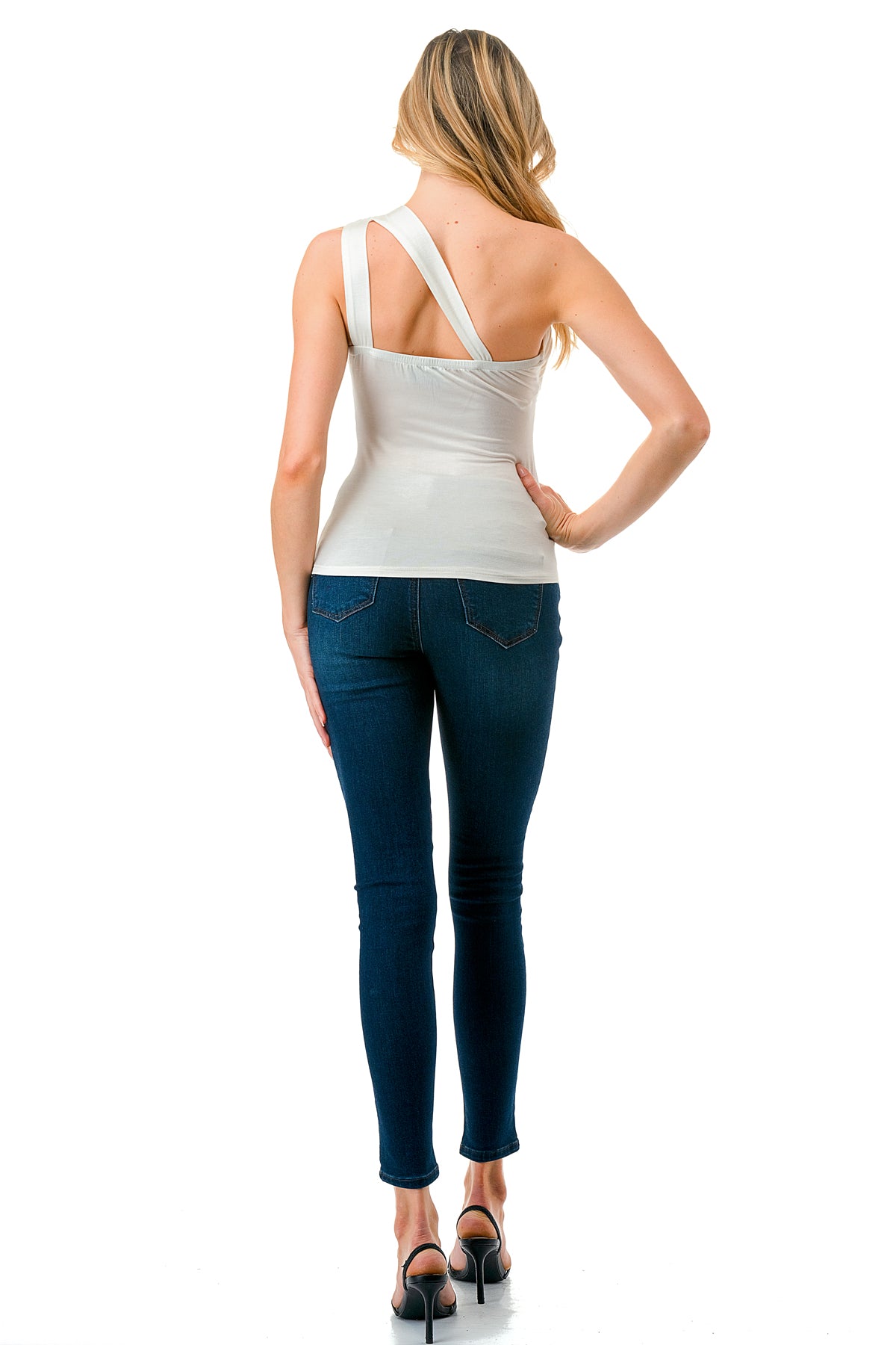 LUNA CROSS NECK TOP (IVORY)- VT3204