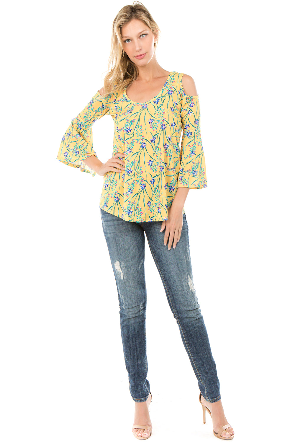 PRINTED BRENDA TOP (Yellow)- VT7365