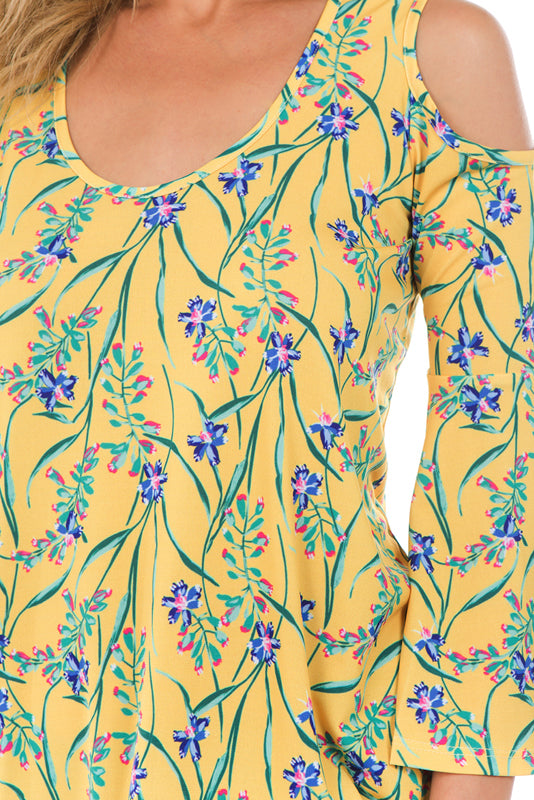 PRINTED BRENDA TOP (Yellow)- VT7365