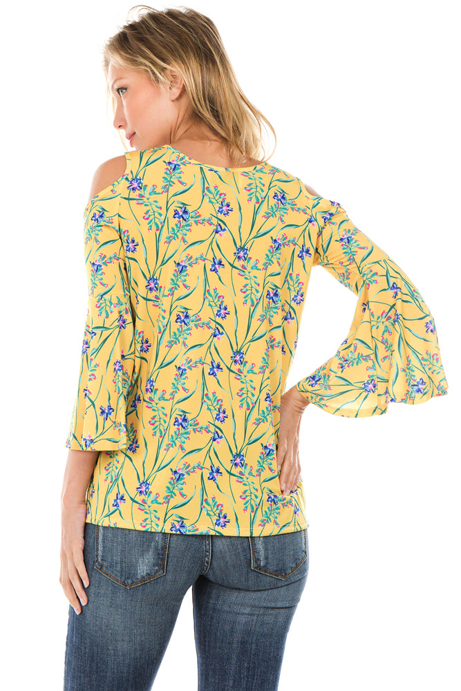 PRINTED BRENDA TOP (Yellow)- VT7365