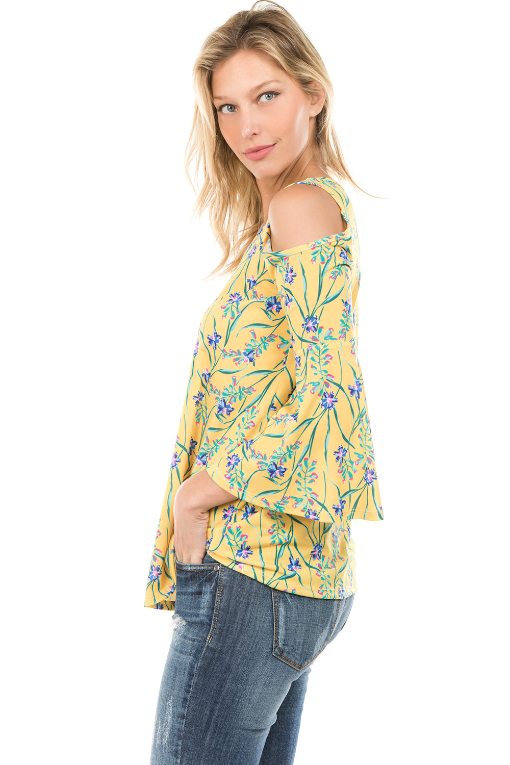 PRINTED BRENDA TOP (Yellow)- VT7365