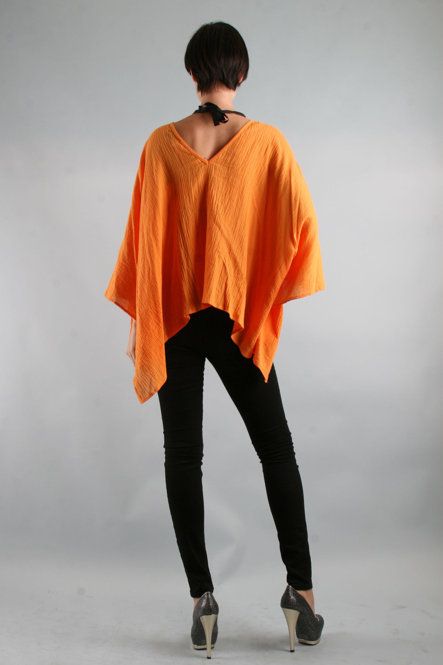 FIONA PONCHO TOP (ORANGE)- VT7447