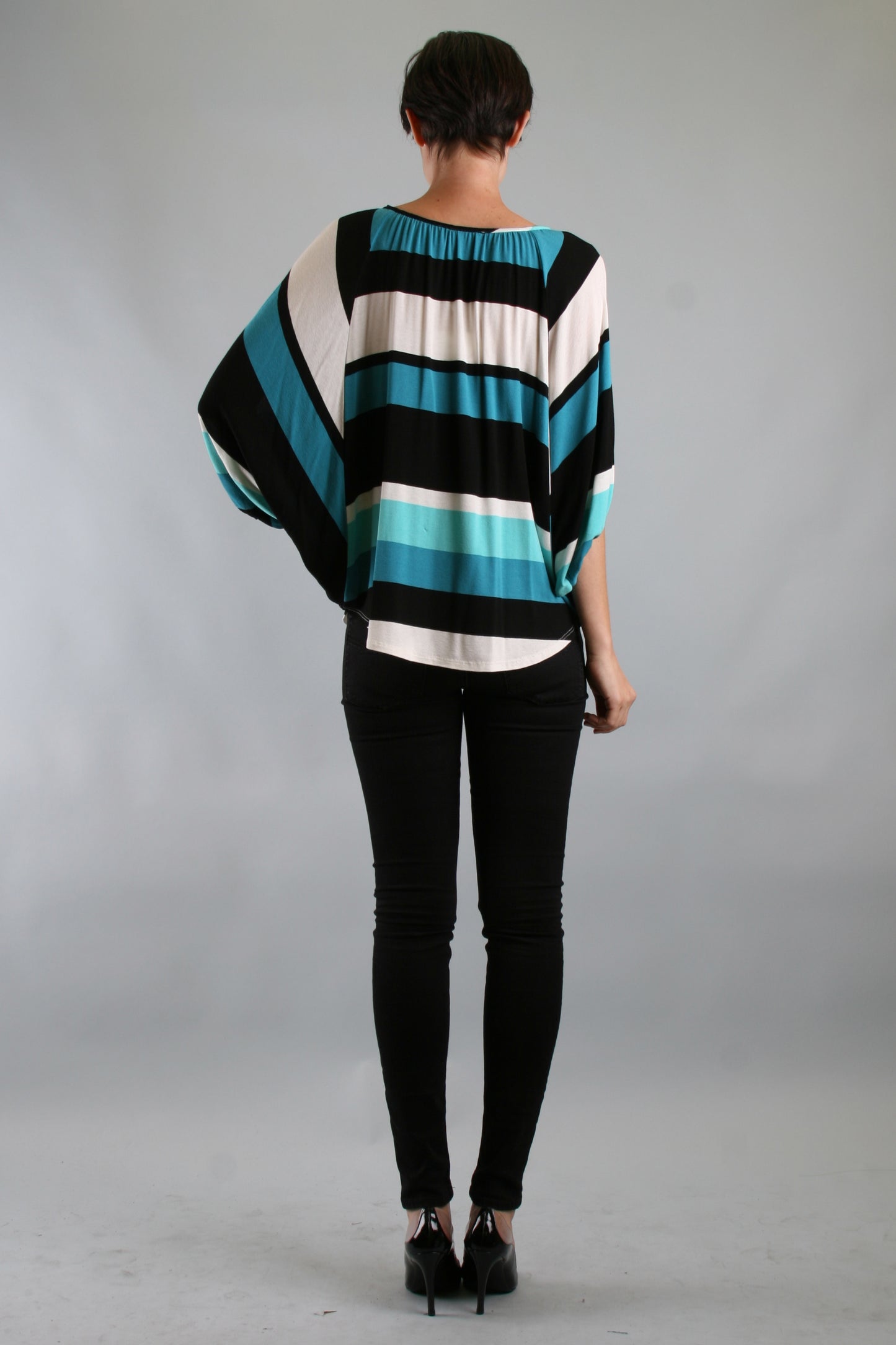 SUMMER BLOUSE (AQUA)-VT7870