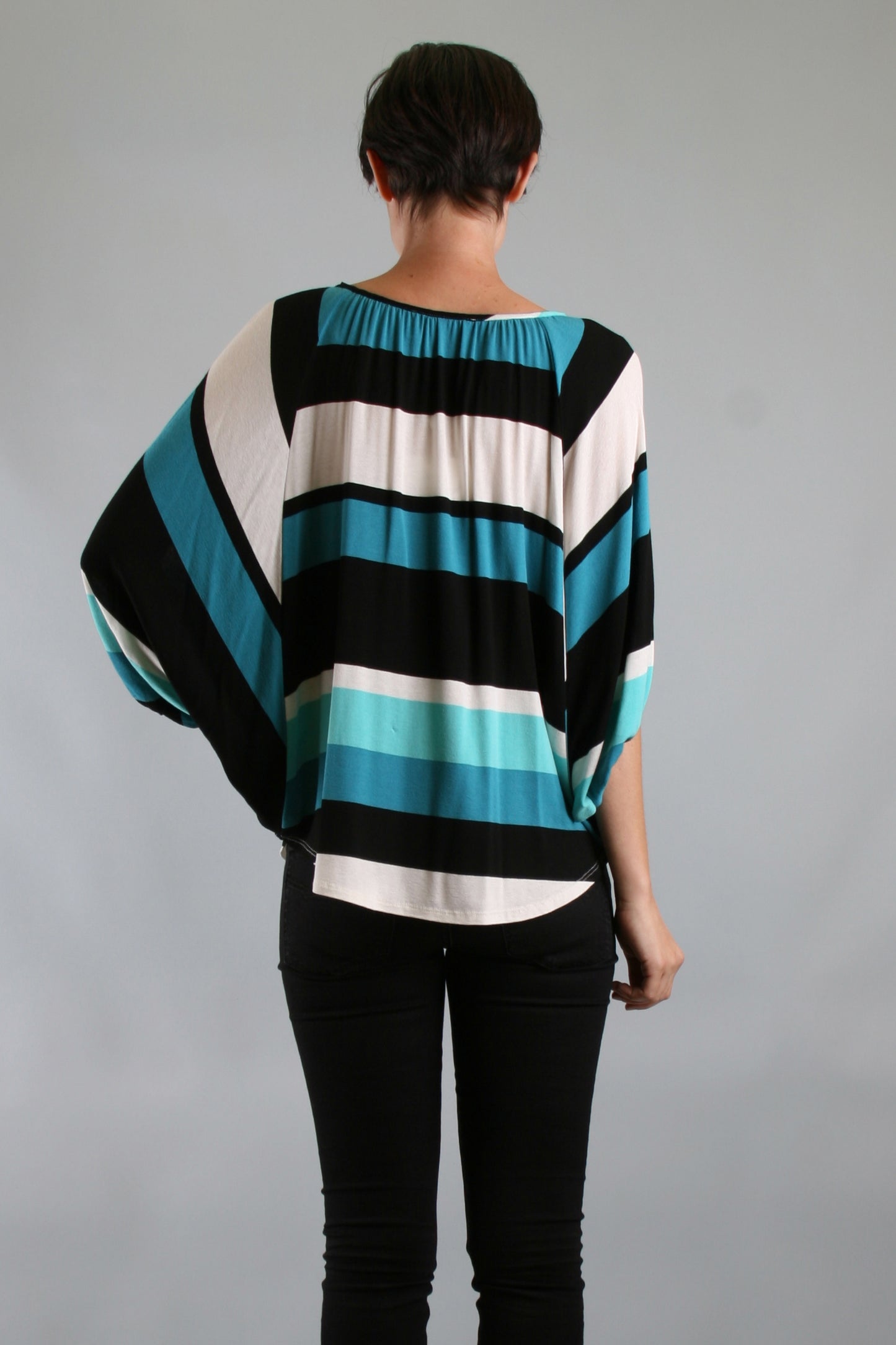 SUMMER BLOUSE (AQUA)-VT7870