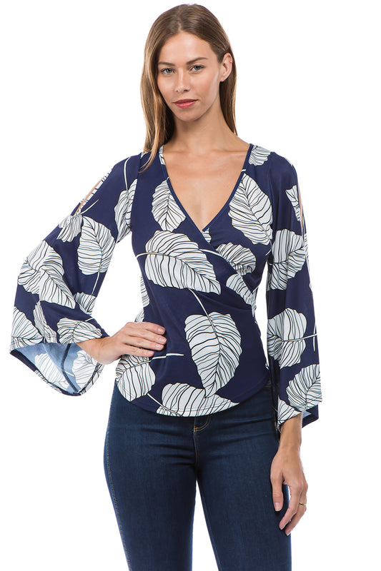 KELSEY TOP (NAVY MULTI)-VT8290