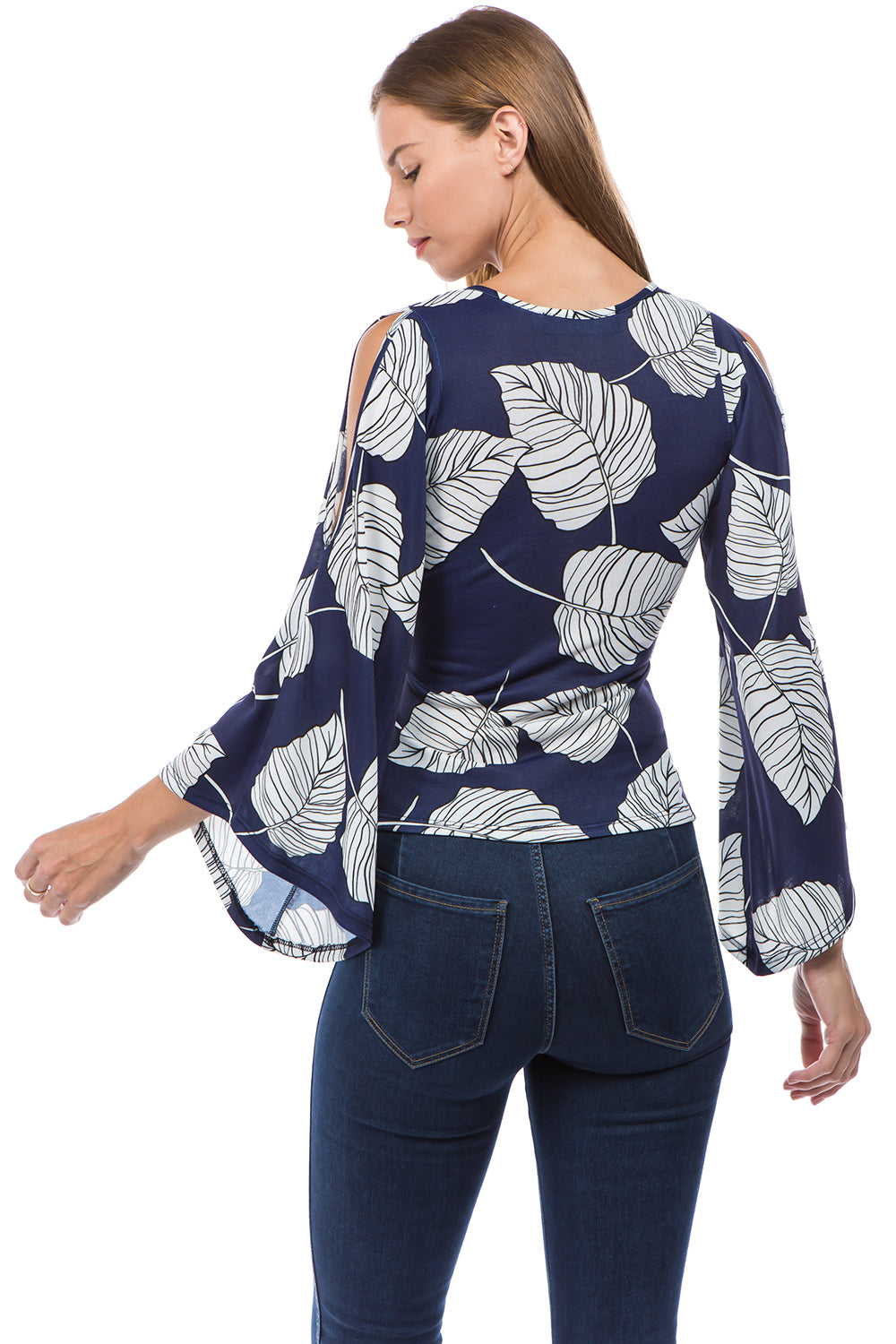 KELSEY TOP (NAVY MULTI)-VT8290