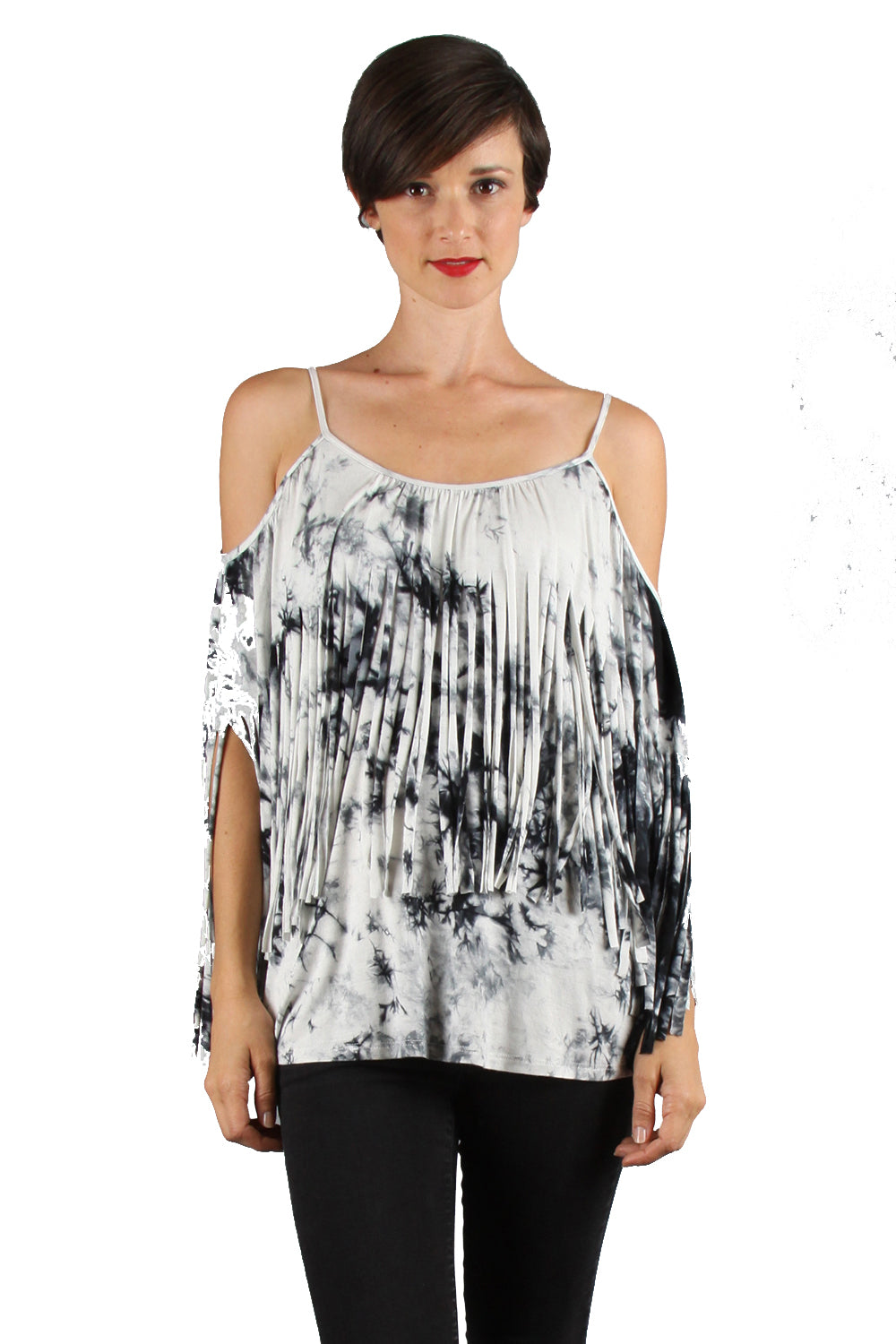 MAXINE OPEN SHOULDER TOP(GREY) -VT9414