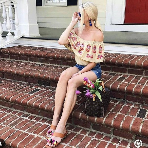 LOTUS OFF SHOULDER TOP (Cream)-CVT1507