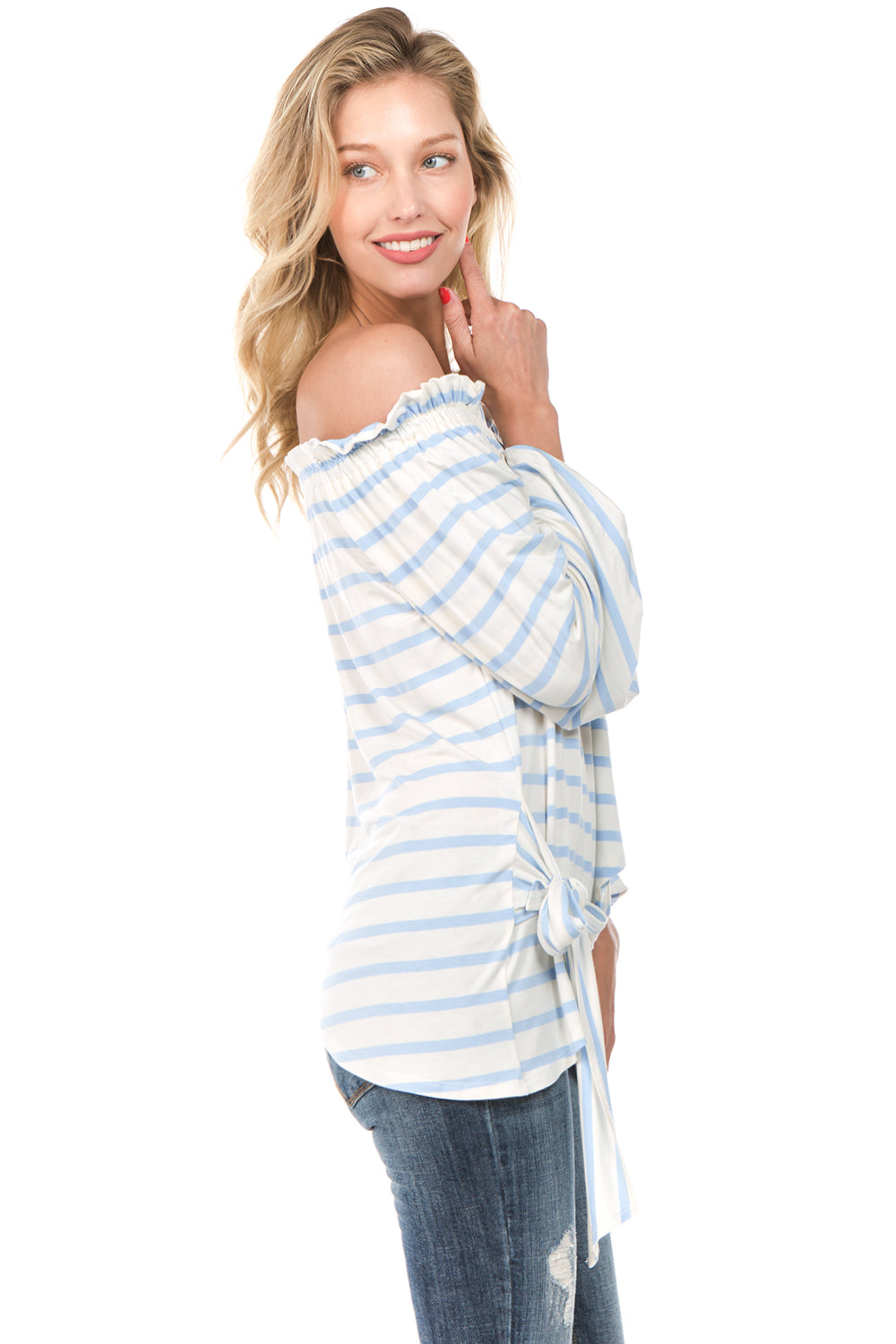 MARY OFF SH TOP (Blue)- VT2236