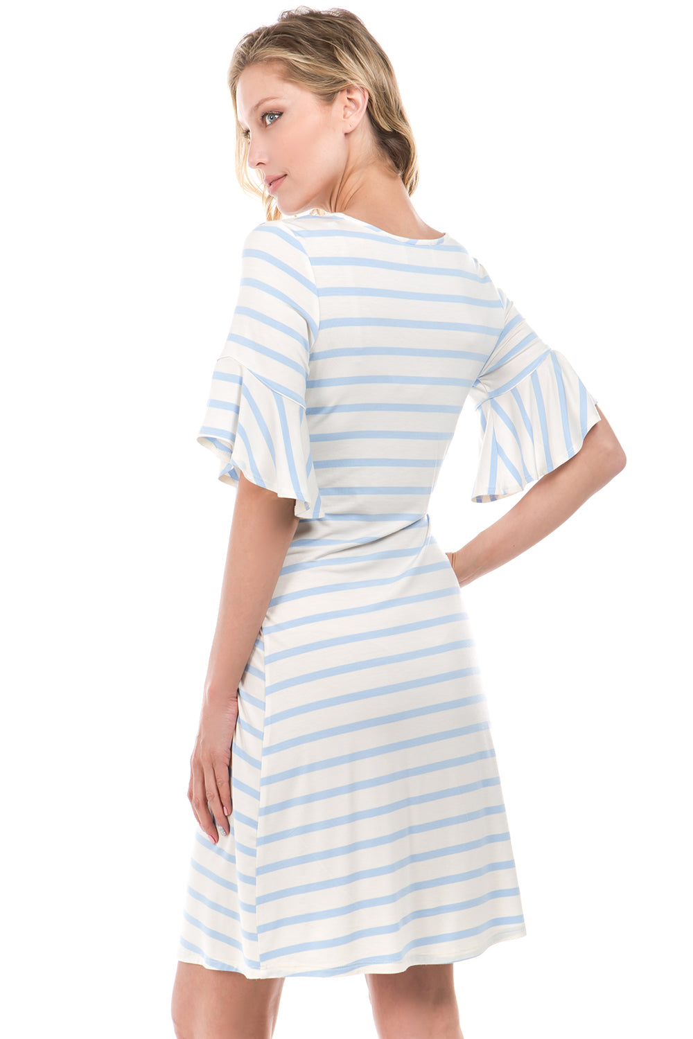 MARY WAIST-TIE DRESS (Blue)- VD2235