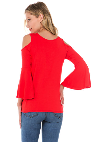 Brenda Bell Sleeve Top(DARK ORANGE)-JT7365