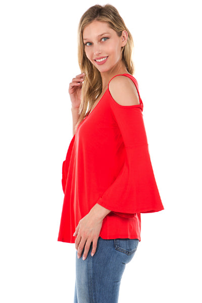 Brenda Bell Sleeve Top(DARK ORANGE)-JT7365