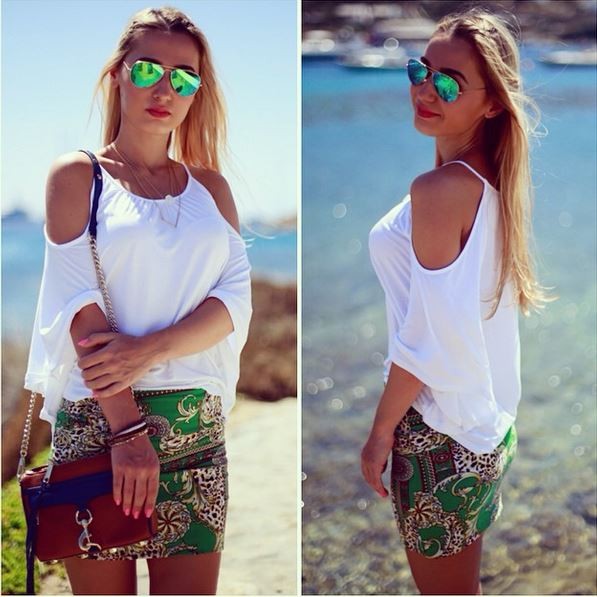NICK OPEN SHOULDER TOP (WHITE)- JT7352