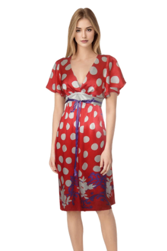 SPOTTIE DOTTLE FLUTTER DRESS (RED POLKA DOT)-D5428