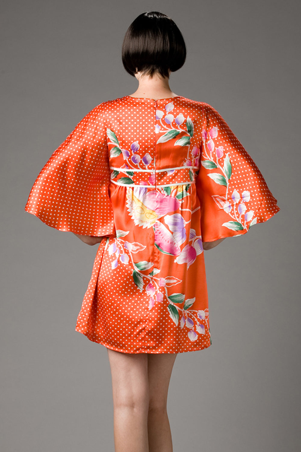 TROPICAL KIMONO DRESS (ORANGE)- D6368