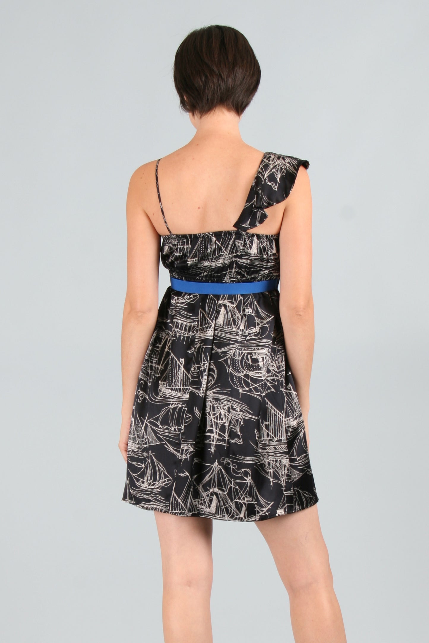 BISMARK BABYDOLL DRESS (BLACK)- D6830