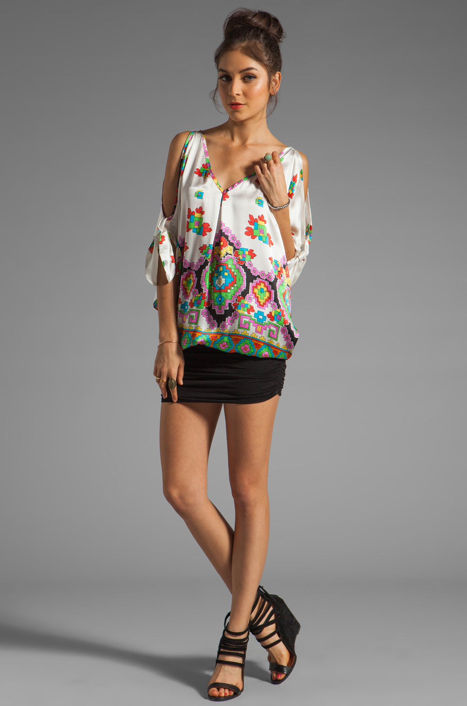 ALEXANDRA BLOUSON DRESS (WHITE)-D8081