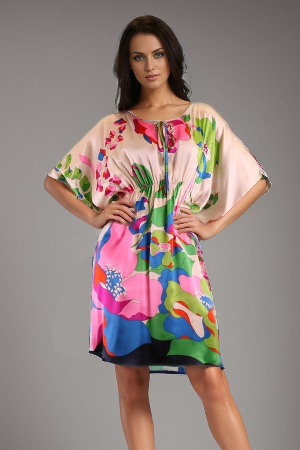 EMMA CAFTAN DRESS (IVORY)-D8155