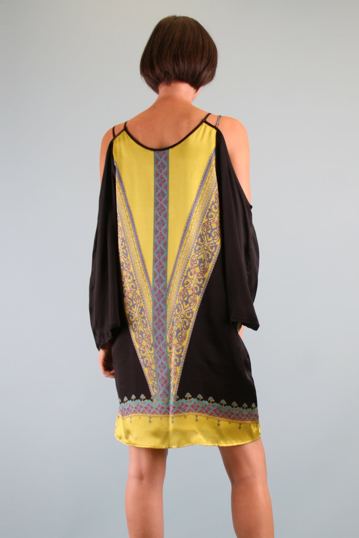 ATHENA OPEN SHOULDER DRESS (BLACK)- D8510