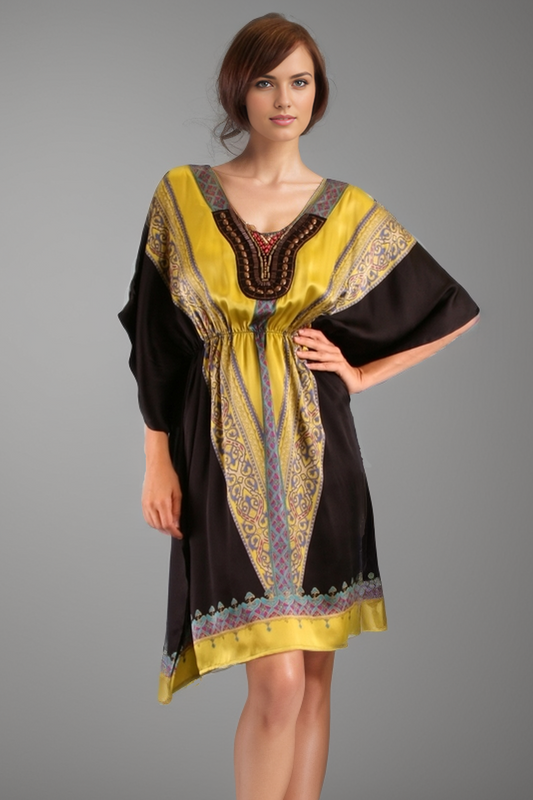 ATHENA KAFTAN DRESS (BLACK)- D8511