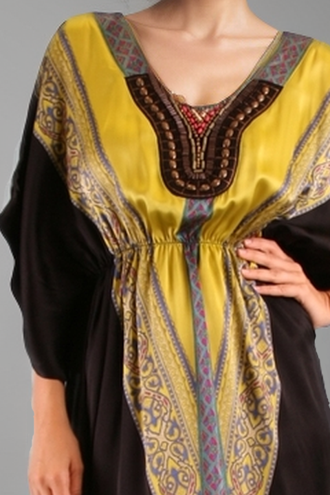 ATHENA KAFTAN DRESS (BLACK)- D8511