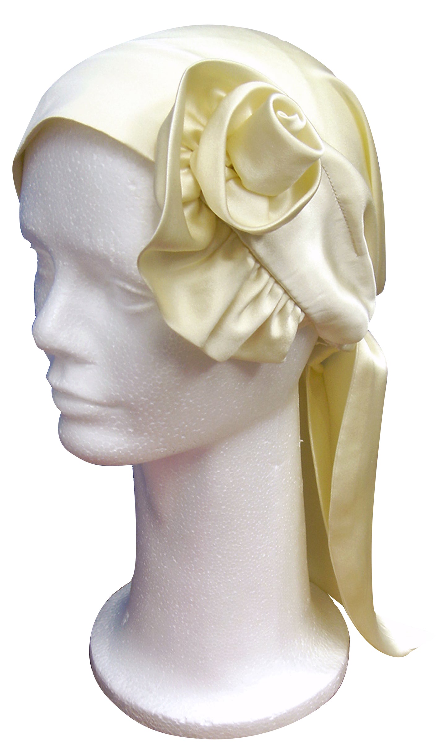 FASHION SILK HEAD SCARF-HS ROSE