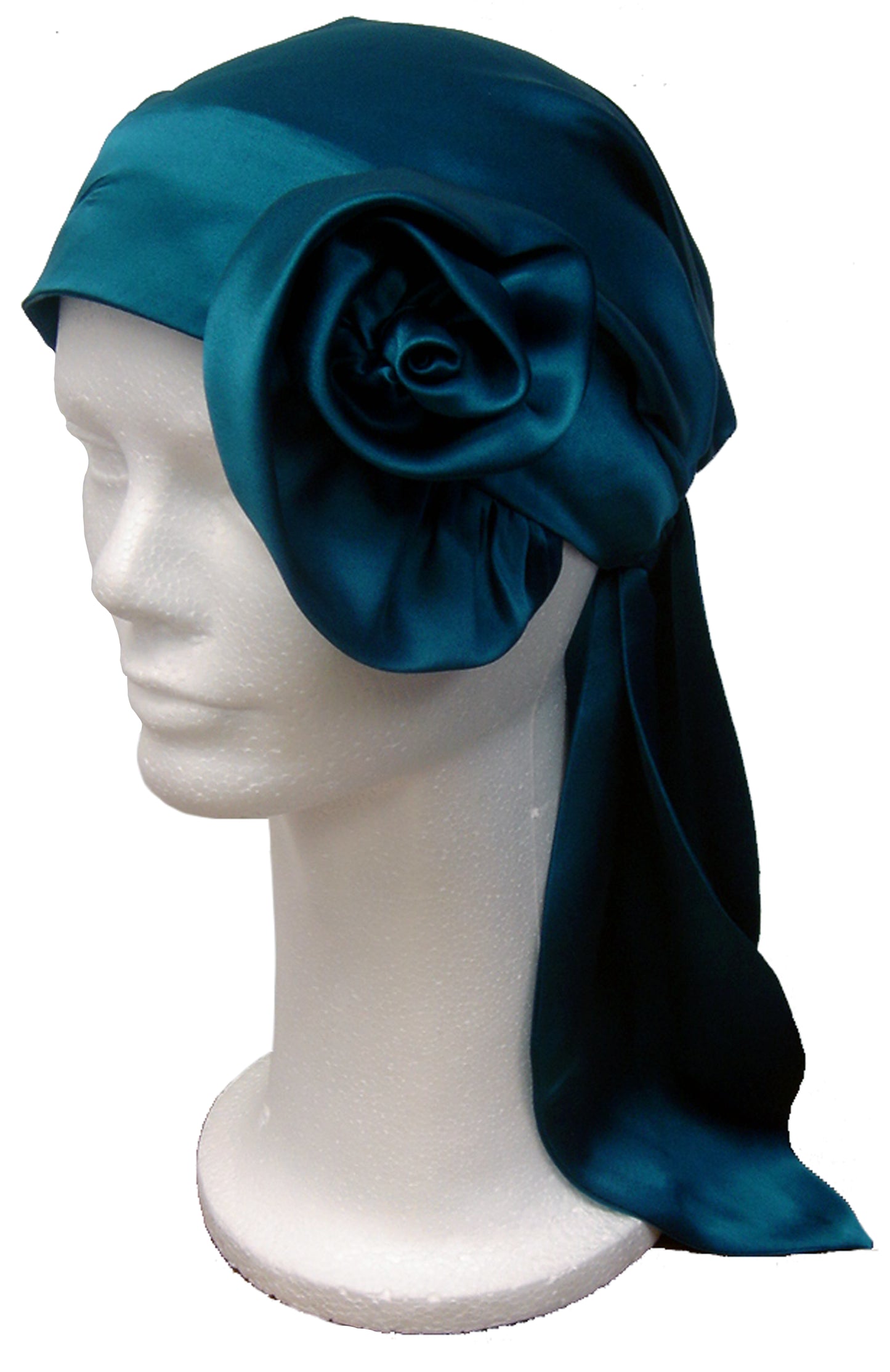 FASHION SILK HEAD SCARF-HS ROSE
