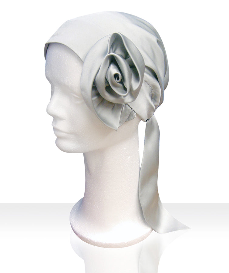 FASHION SILK HEAD SCARF-HS ROSE