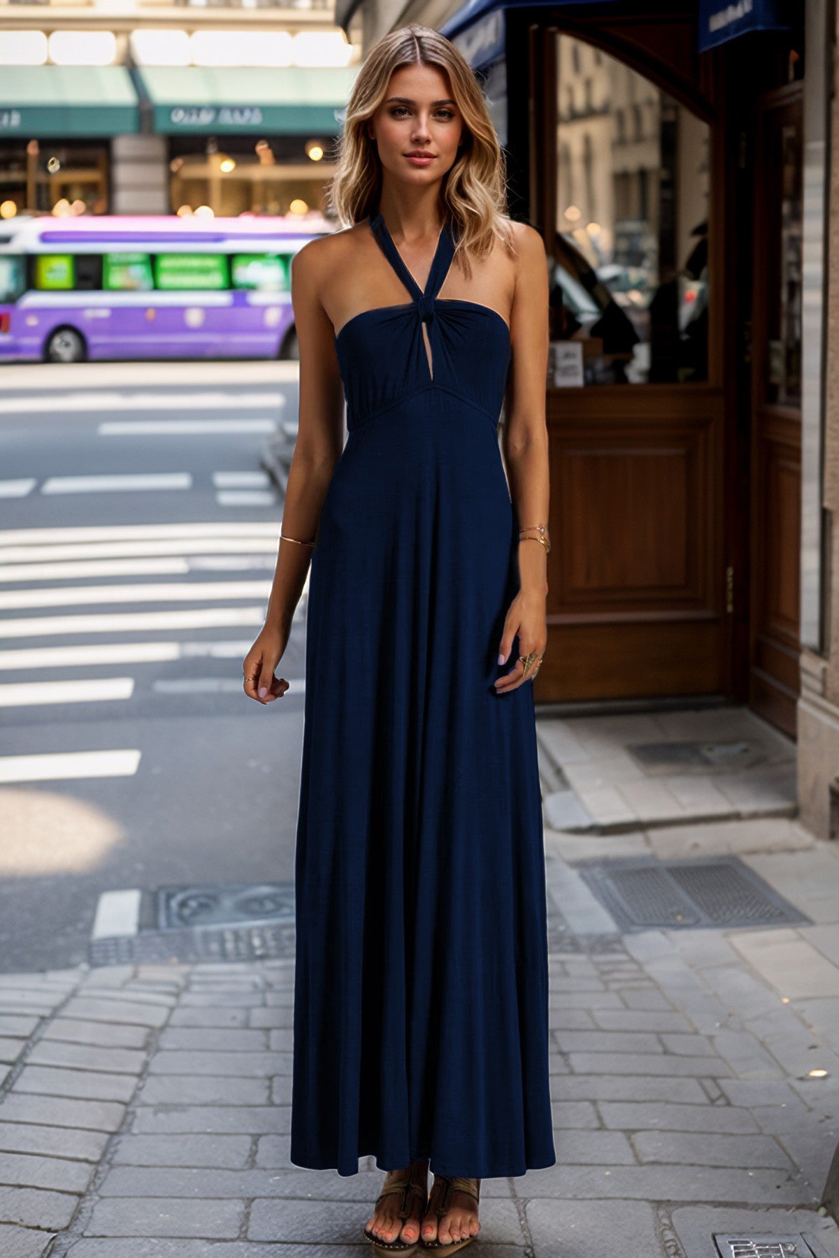 KELSEY MAXI DRESS (NAVY)-JD8288