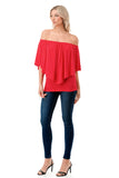 MINA CONVERTIBLE TOP (DARK CORAL)-JT7463