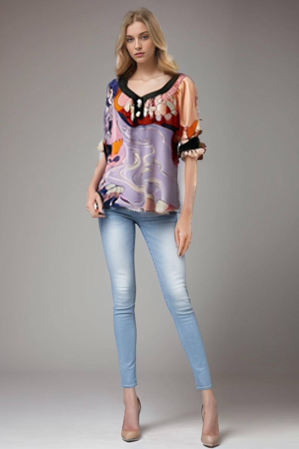 MUSHROOM TUNIC TOP (MULTI)-T5619