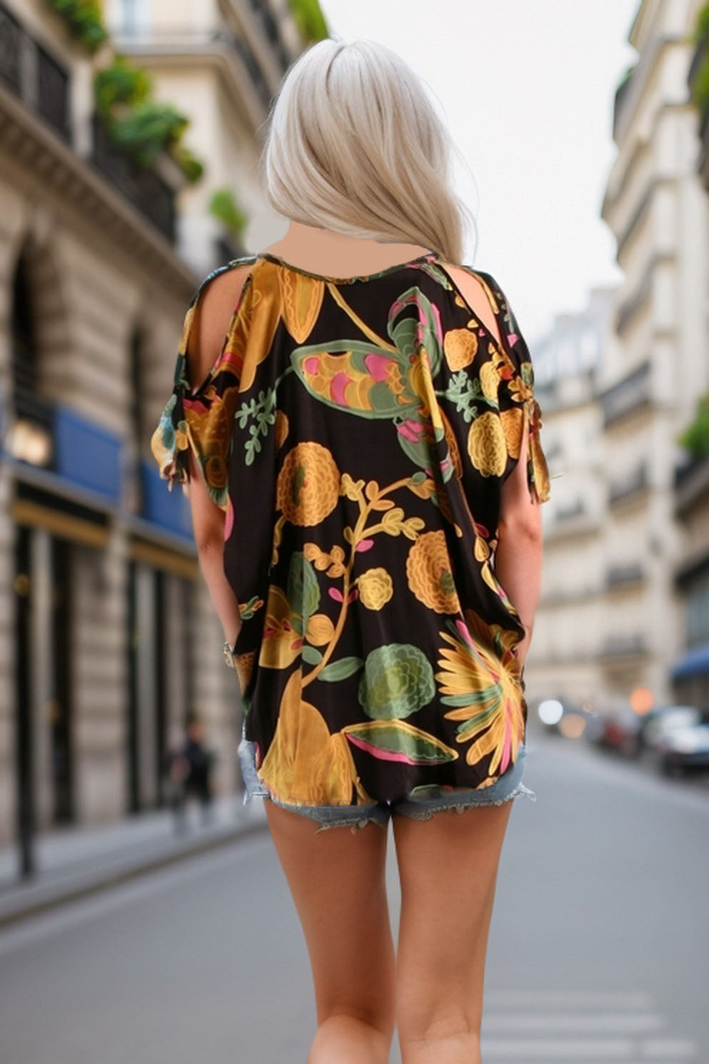LINA BLOUSE (BLACK)- T8087