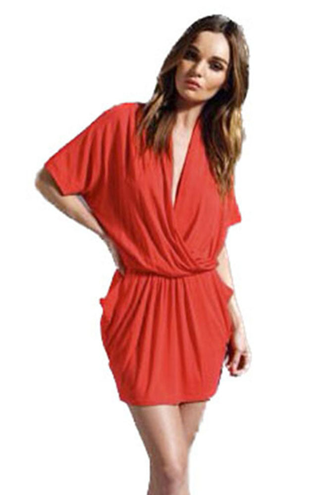 JUSTINE DRESS (DARK CORAL) - VD2341